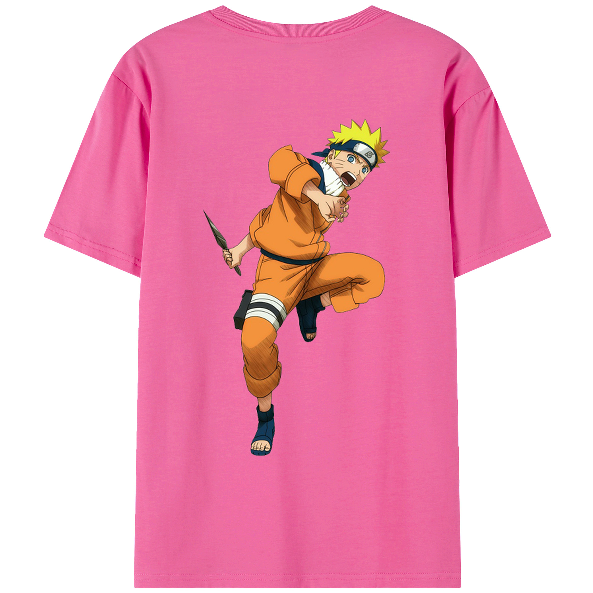 （画像用） NARUTO -ナルト- うずまき ナルト Uzumaki Naruto レディース半袖Tシャツ(バックプリント)